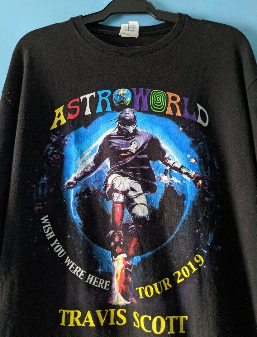 Travis Scott Astroworld Tour Blue Astronaut Wish You Were Here Tshirt Sm  Rap