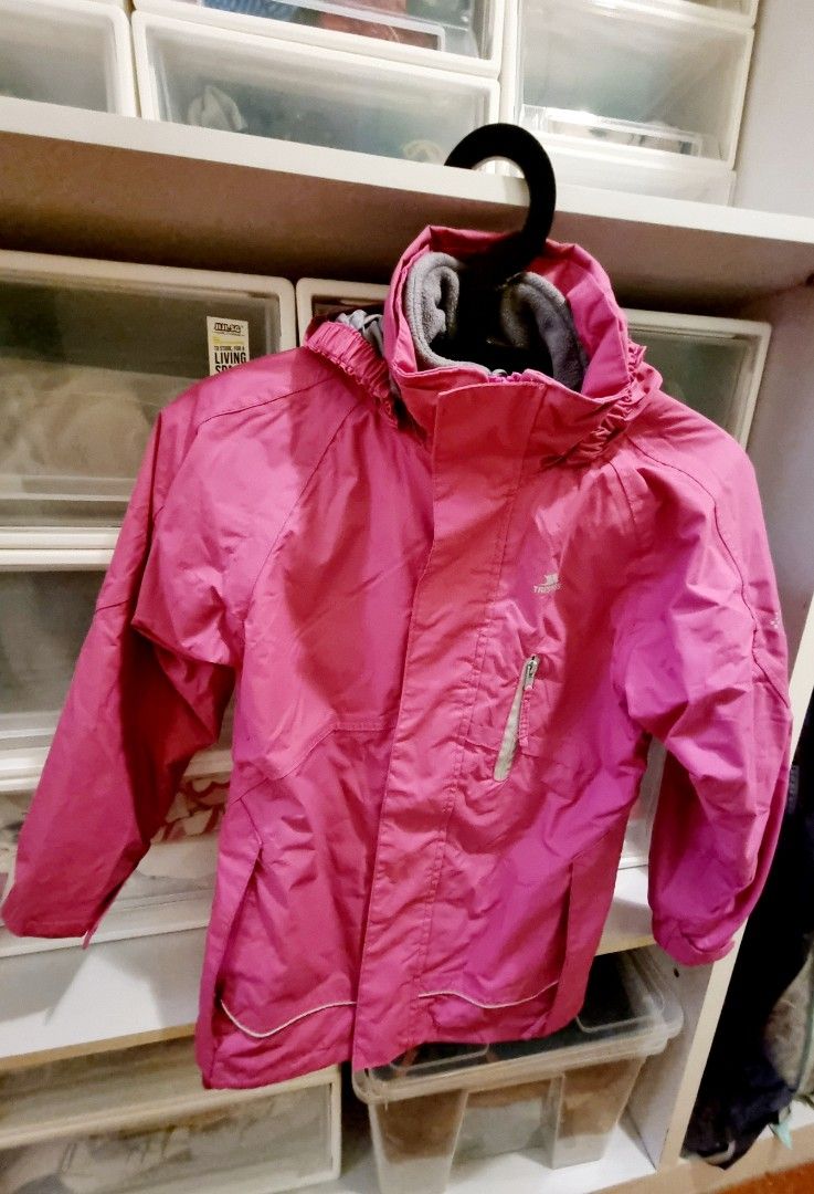 Trespass girls jacket with removable fleece Babies Kids Babies Kids Fashion on Carousell