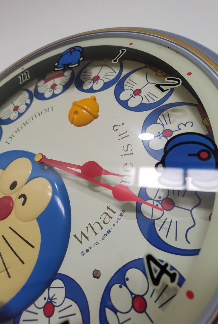 Vintage Doraemon Rhythm wall clock, Furniture & Home Living, Home Decor