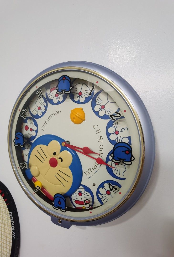 Vintage Doraemon Rhythm wall clock, Furniture & Home Living, Home Decor