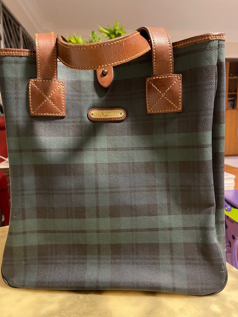 Vintage Polo by Ralph Lauren Tartan Leather Tote, Women's Fashion, Bags &  Wallets, Tote Bags on Carousell