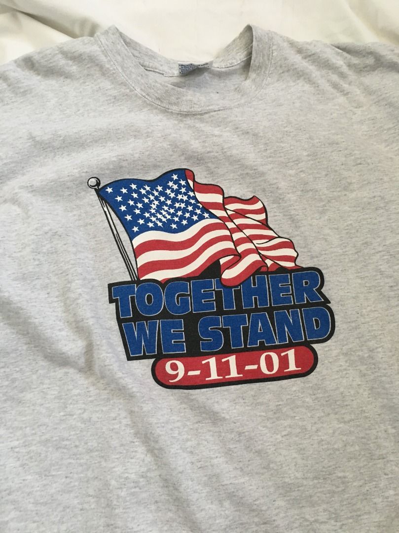 Vintage together we stand 9 11 01 memorial t shirt men s fashion tops