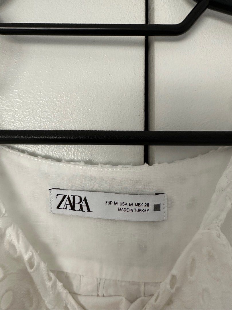 Zara Eyelet Mini Dress, Women's Fashion, Dresses & Sets, Dresses on Carousell