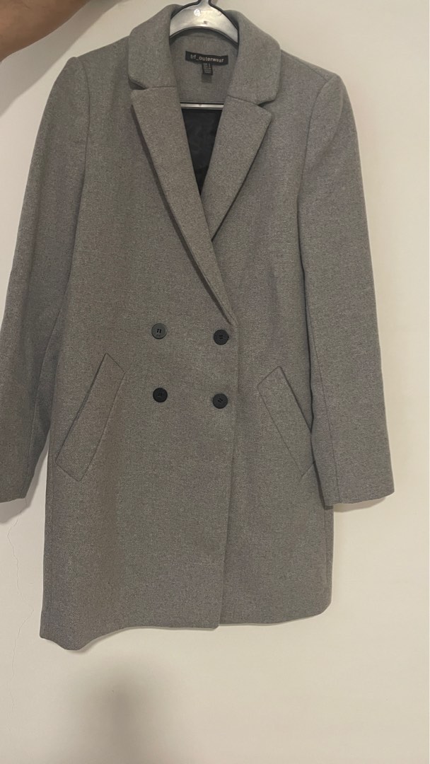 Zara Grey Coat, Women's Fashion, Coats, Jackets and Outerwear on Carousell