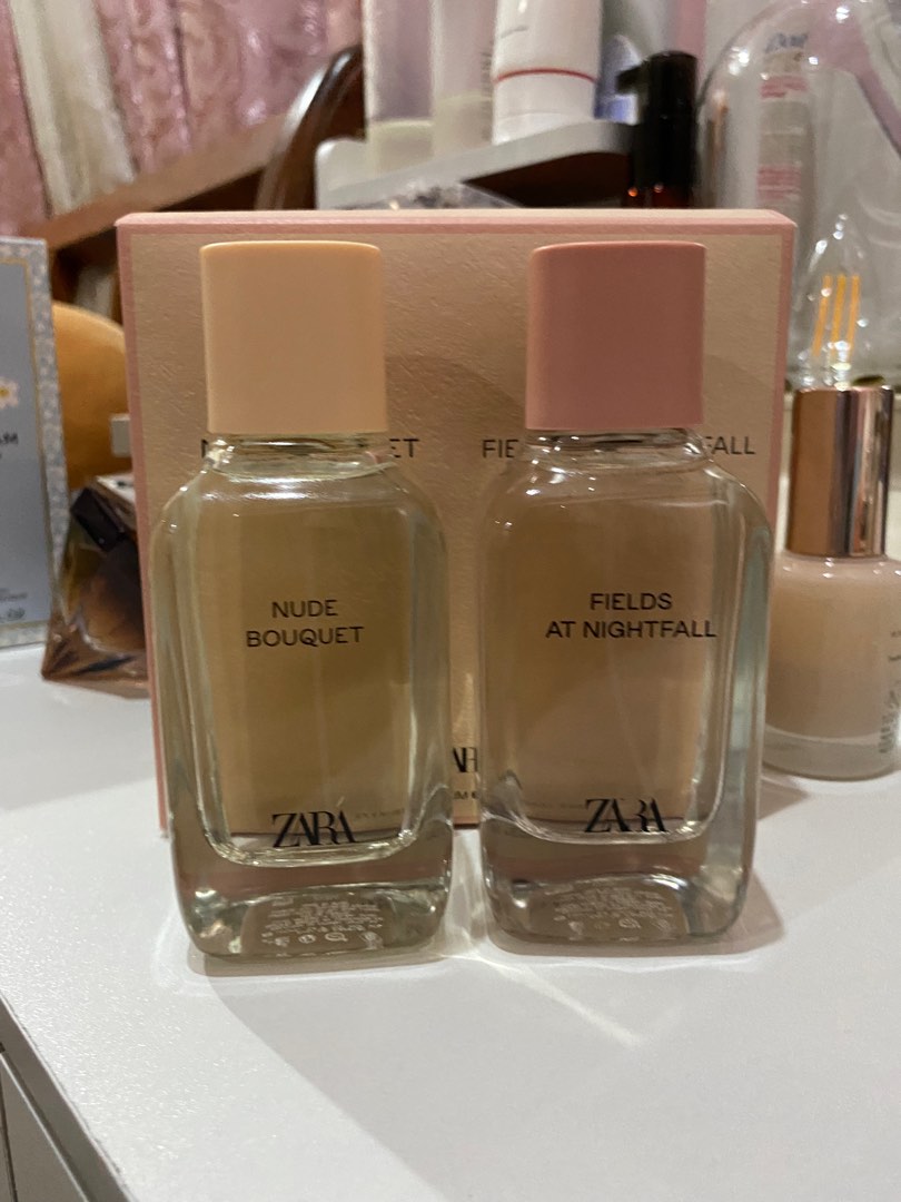 Zara Nude Bouquet x Fields at Nightfall both 100ml (dupe for Miss Dior Blooming Bouquet), Beauty