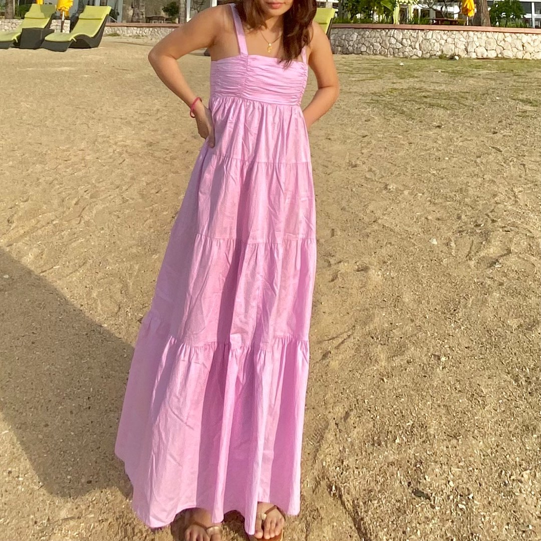 Zara Pink Maxi Dress (Brand New), Women's Fashion, Dresses & Sets