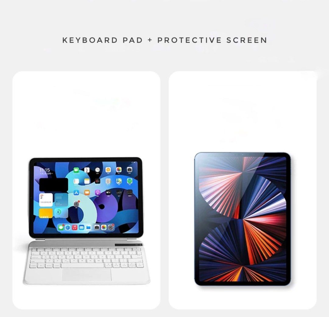 11 Inch IPad Pro Keyboard Case with Trackpad (WHITE), Mobile Phones