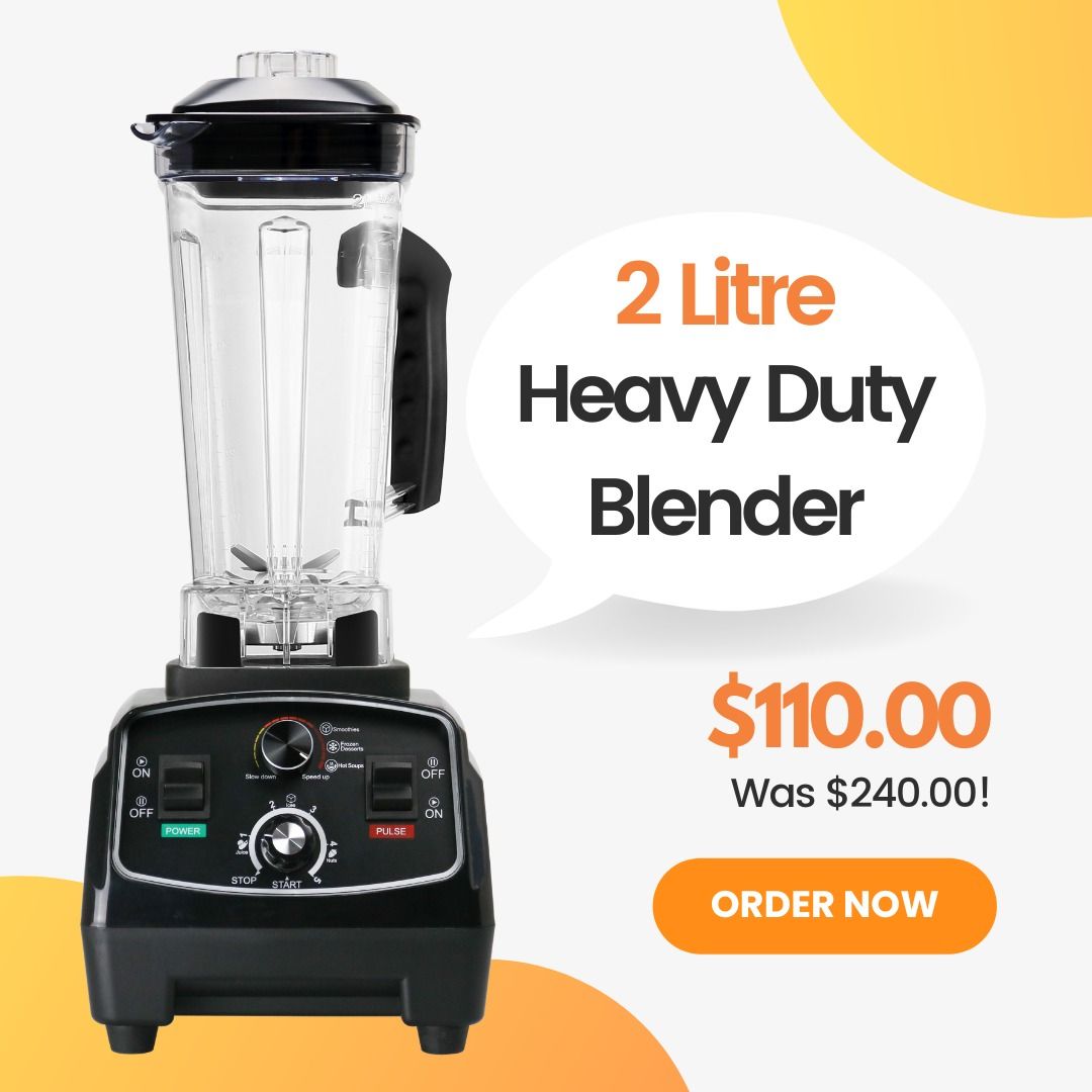 2L Heavy Duty Commercial Grade Blender + Free Dry Mill, TV & Home