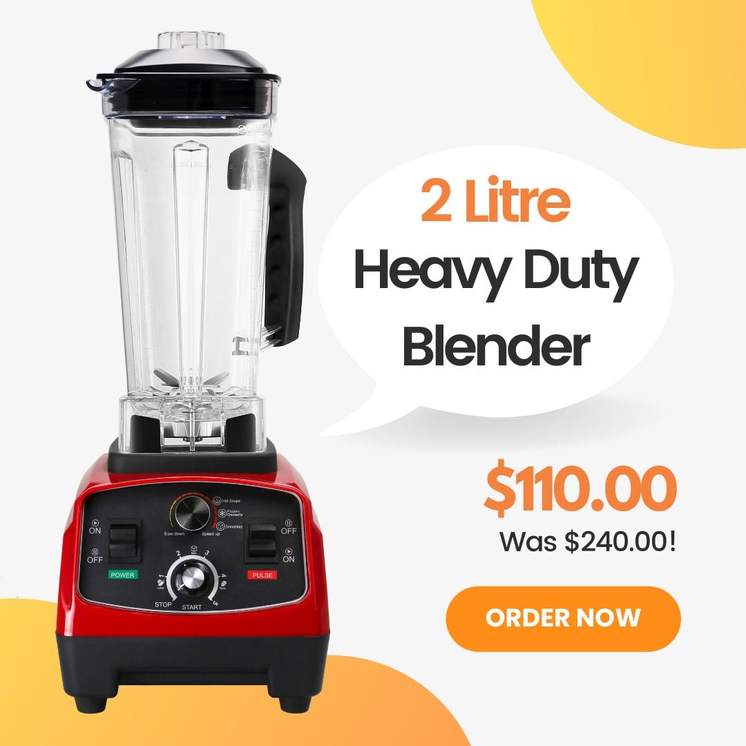 2L Heavy Duty Commercial Grade Blender + Free Dry Mill, TV & Home