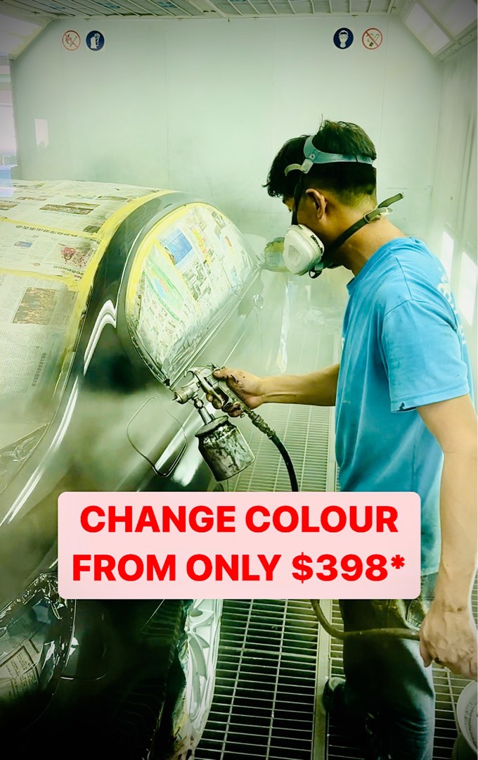 398 NEW YEAR NEW COLOUR FREE POLISHING CAR RESPRAY (full/cheap/fast