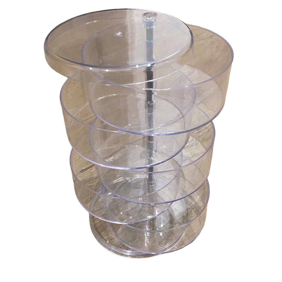 5 layer swivel acrylic rotating jewelry box organizer, Furniture & Home