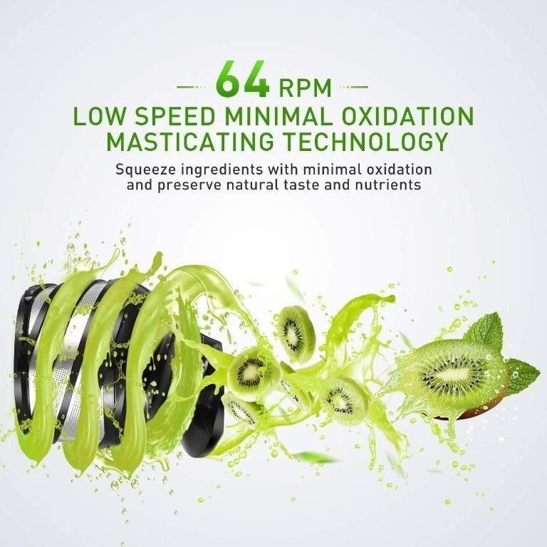 ⭐ [B513] ⭐ Slow Juicer IKICH 64RPM Golden Ratio Speed Slow Masticating