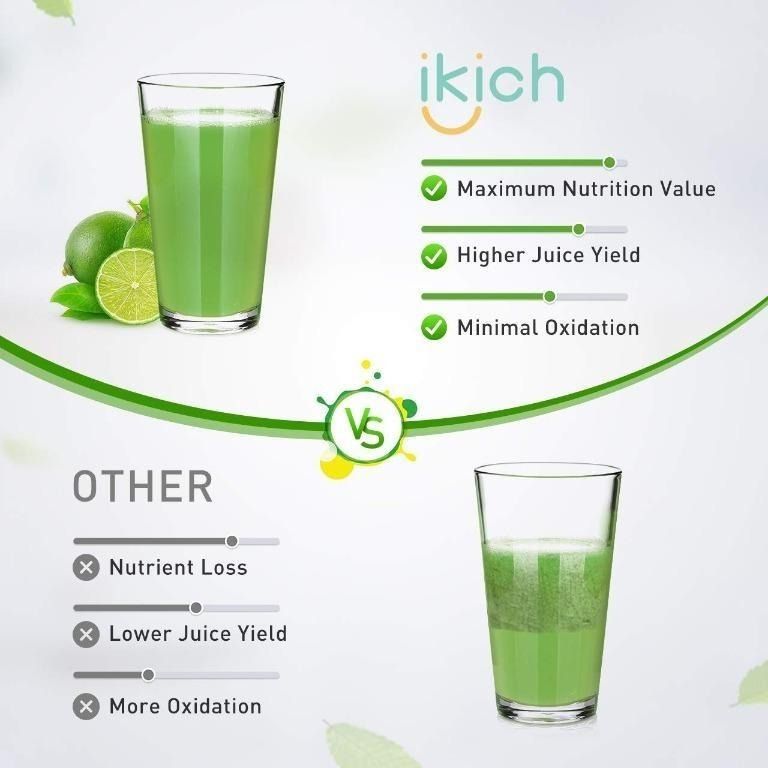 ⭐ [B513] ⭐ Slow Juicer IKICH 64RPM Golden Ratio Speed Slow Masticating
