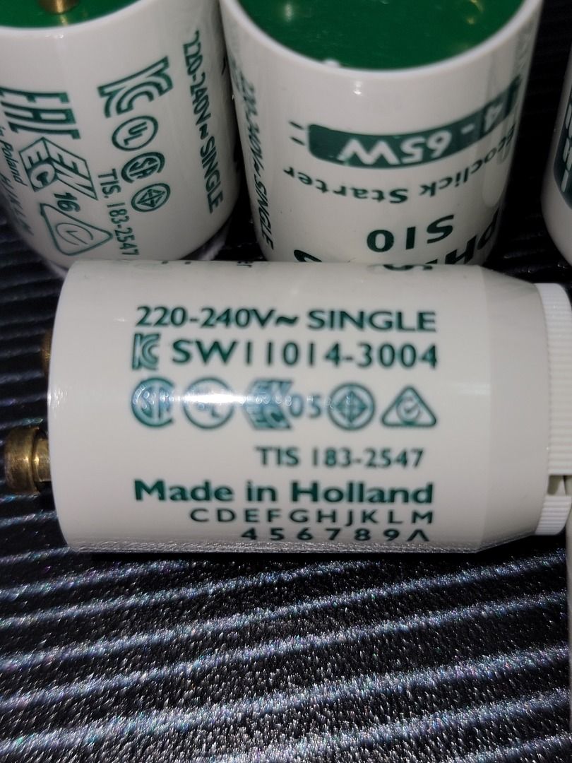 飛利浦 Philips S10 Ecoclick Starter 4-65W 光管士撻 啓動器 Made in Holland 荷蘭製造 每粒 ...