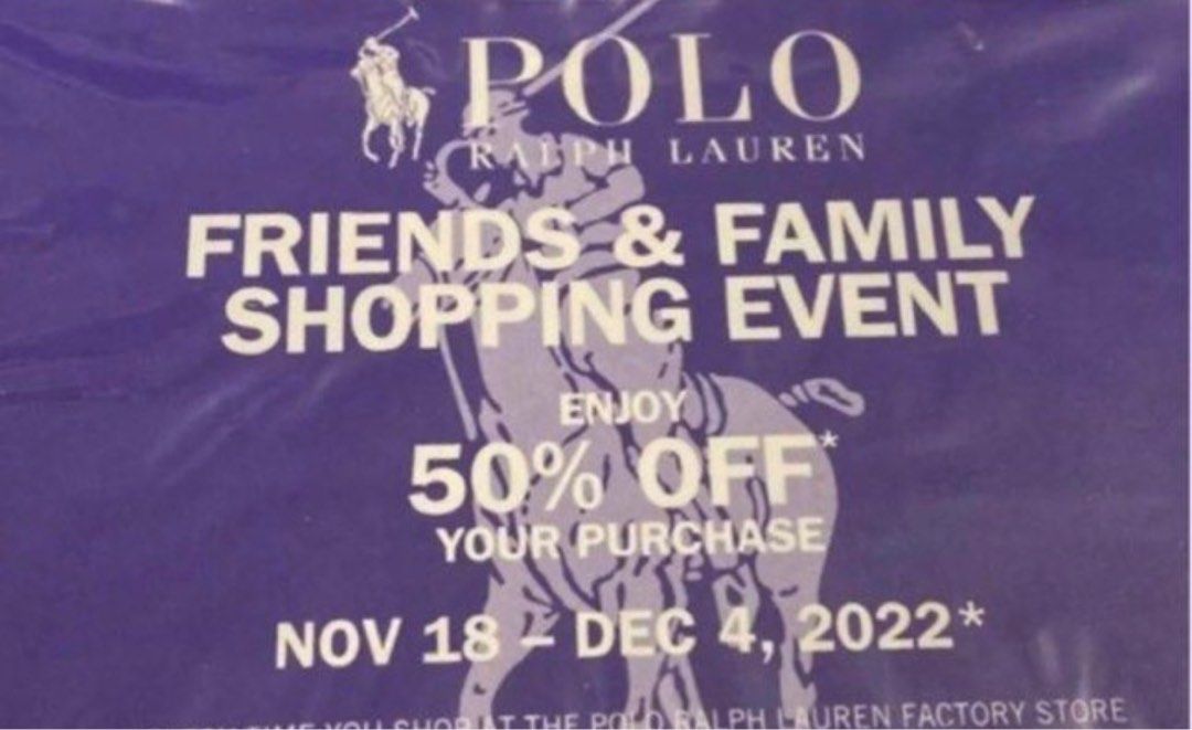 Lauren Factory Store Polo Ralph Lauren Friends And Family Coupon - Main Image
