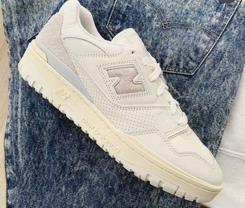 White leather new balance sale