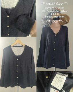 Aldracil - Atasan Blouse Cardigan Remaja Dewasa KZ73 DEBY CLUB Preloved Second Thrift Outer Inner