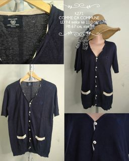 Aldracil - Atasan Blouse Cardigan Remaja Dewasa KZ71 COMME CA COMMUNE Preloved Second Thrift Outer Inner