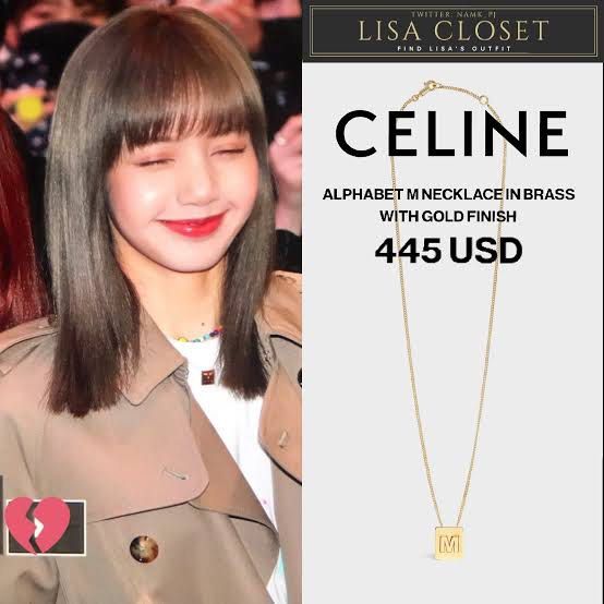 Celine alphabet necklace m top