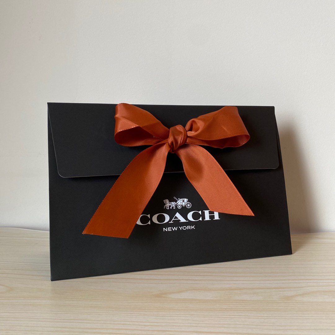 Coach gift generous box ribbon