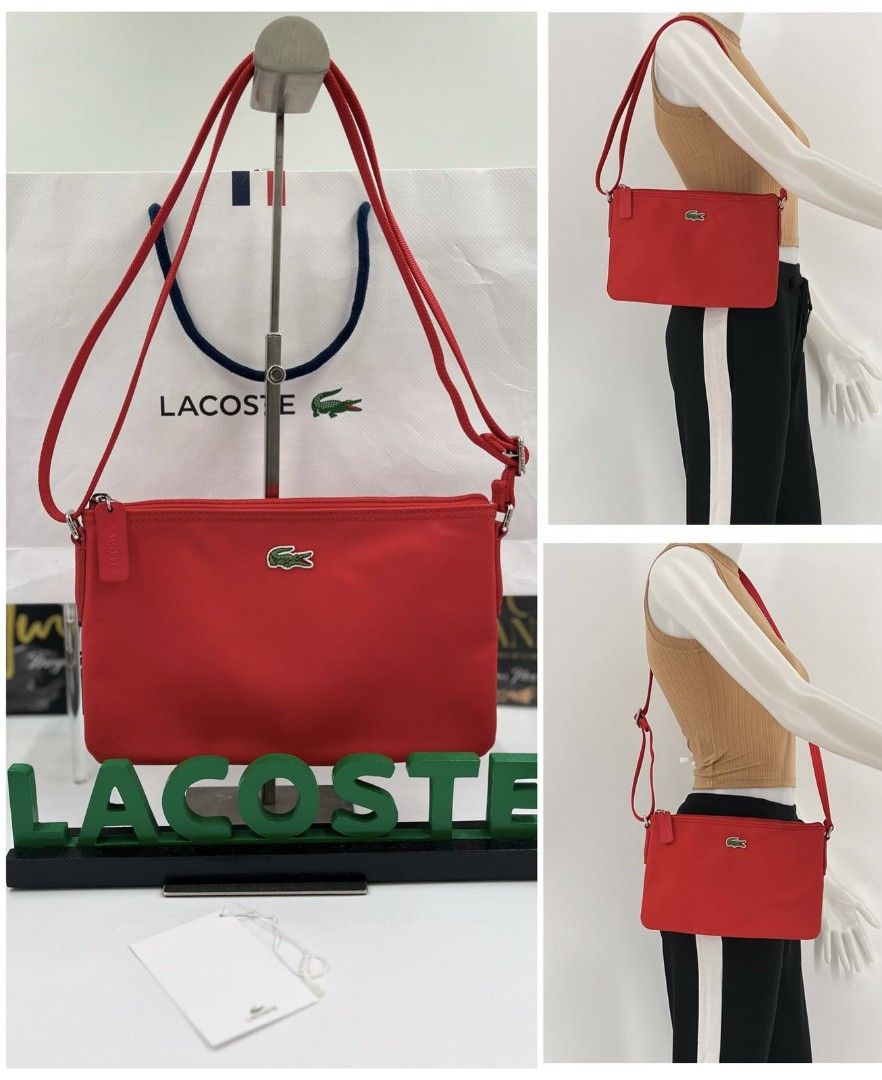 Authentic Lacoste sling bag with dustbag and paperbag, Women's Fashion