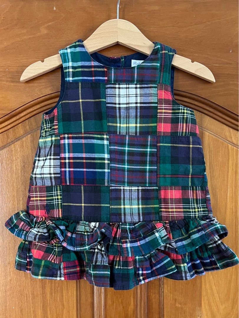 Authentic Ralph Lauren Baby Girl Tartan Christmas Party Dress 9m