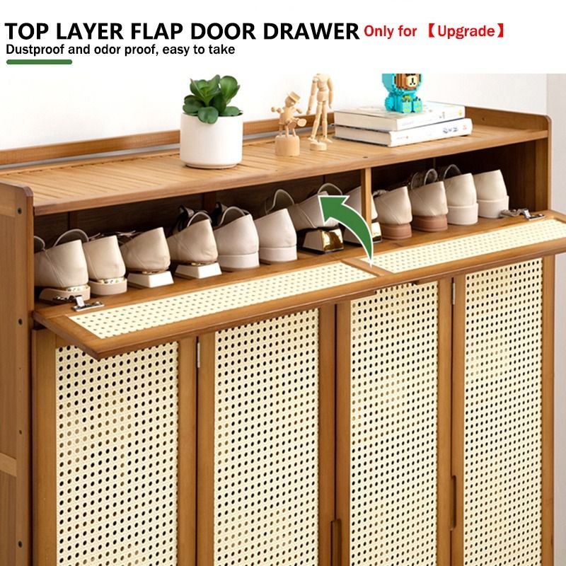 Bamboo Shoe with Breathable Door Home Entrance Shoes