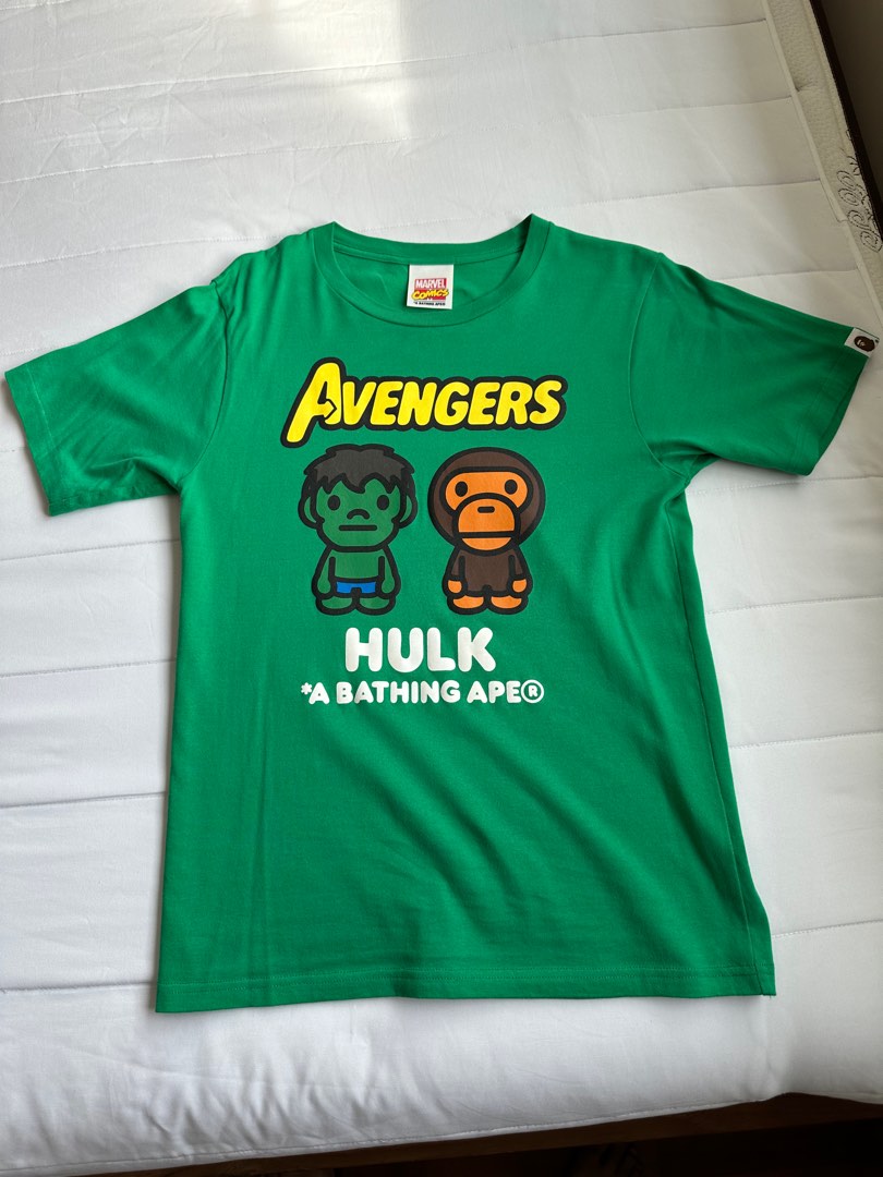 Bape x Marvel Milo The Hulk Tee, Men's Fashion, Tops & Sets