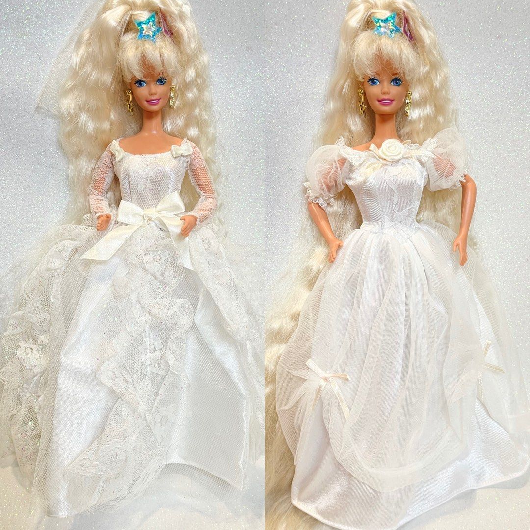 Barbie bride doll wedding dresses/ cake topper, Hobbies & Toys, Toys &  Games on Carousell