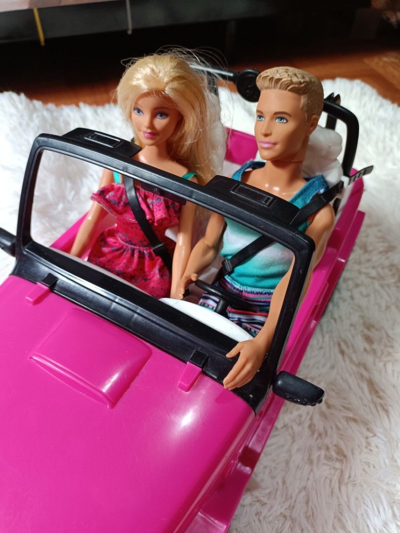 Barbie Car set with barbie and ken, Hobbies & Toys, Toys & Games on Carousell
