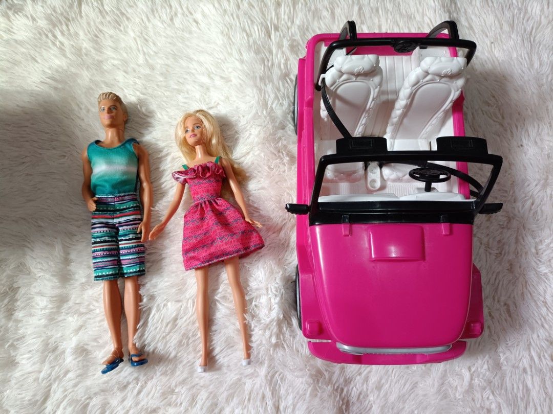 Barbie Car set with barbie and ken, Hobbies & Toys, Toys & Games on