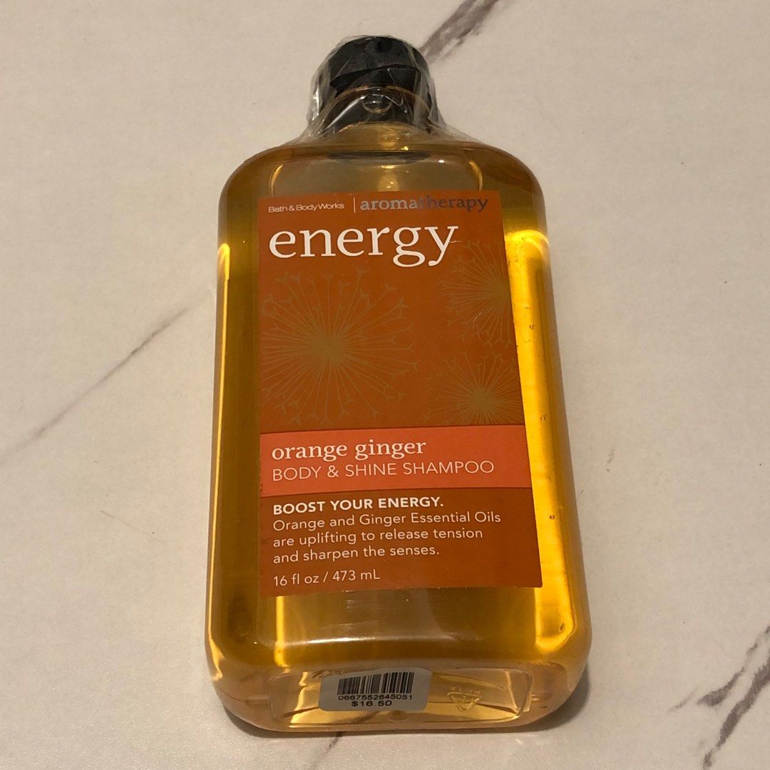 BATH & BODY WORKS AROMATHERAPY ENERGY ORANGE GINGER SHAMPOO (16OZ