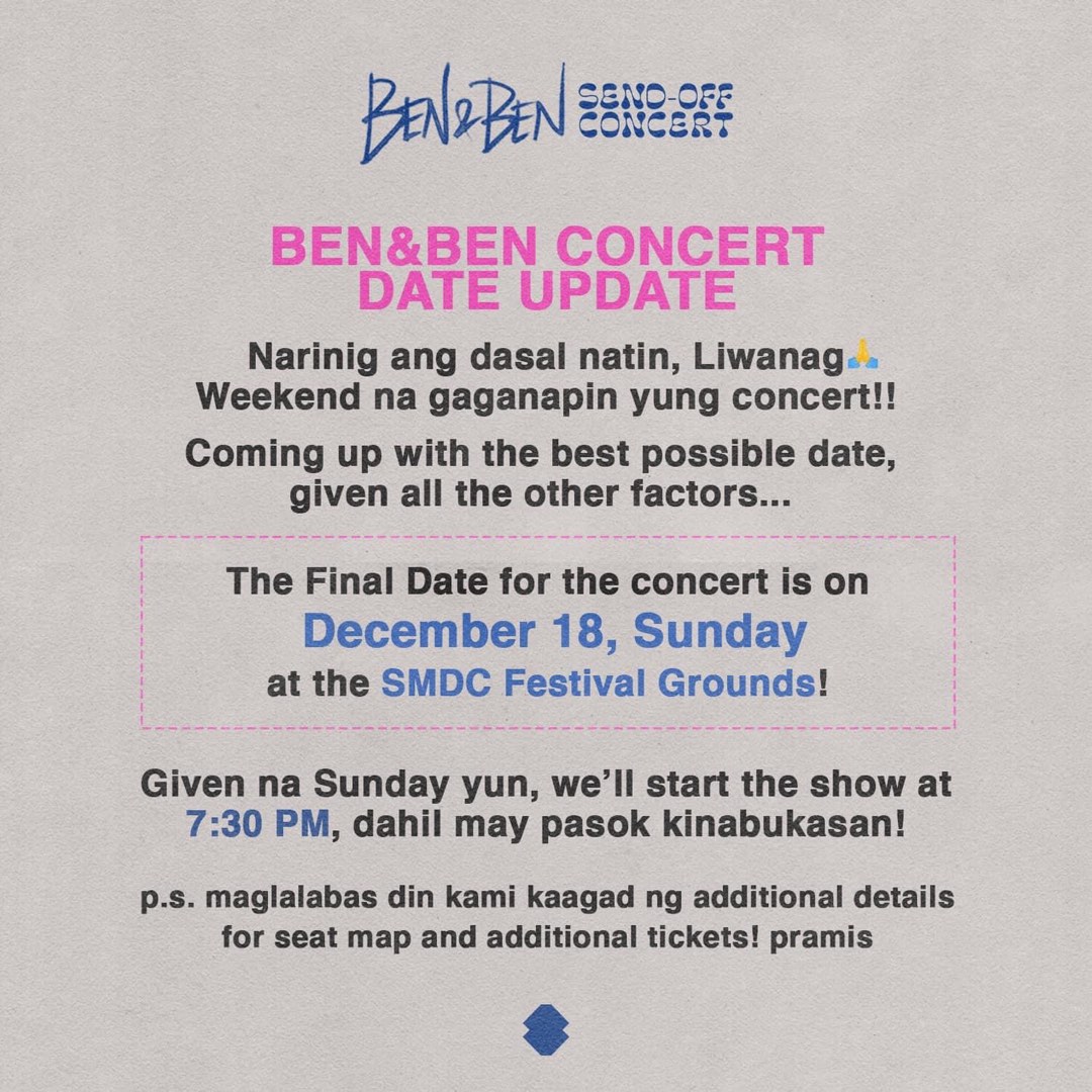 Ben&Ben Concert Manila Dec18- Scalper, Tickets & Vouchers, Event