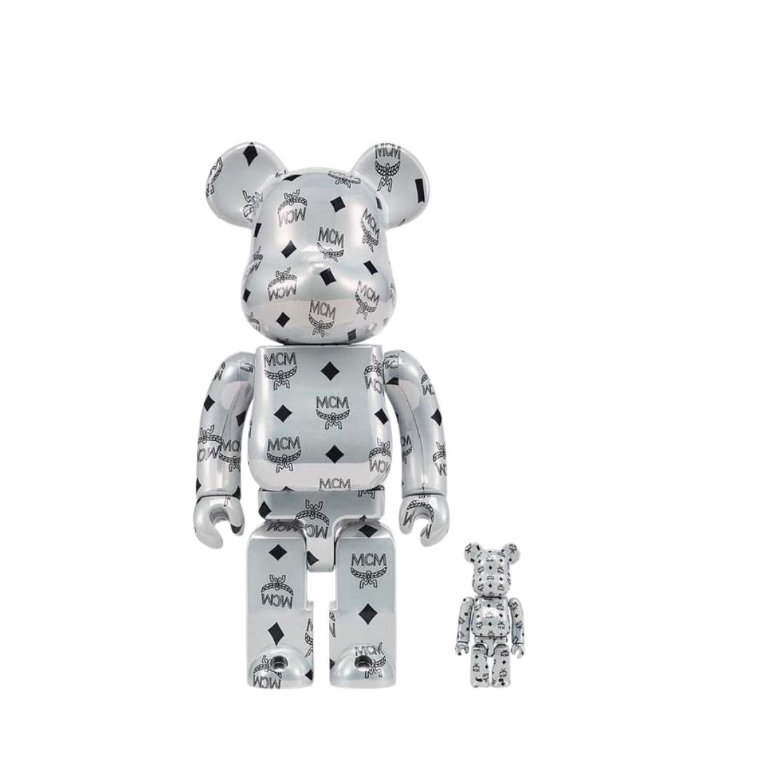 BE@RBRICK MCM WHITE CHROME Ver. 100% & 400%, 興趣及遊戲, 玩具
