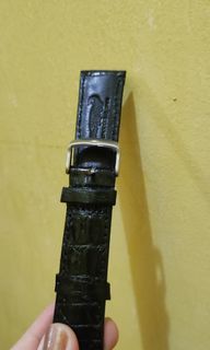 Black watch leather strap (crocodile)