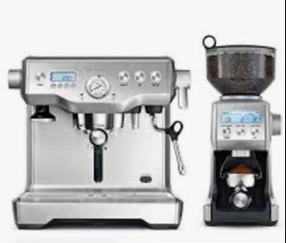 Breville Dual boiler Coffee maker with Coffee Grinder Set