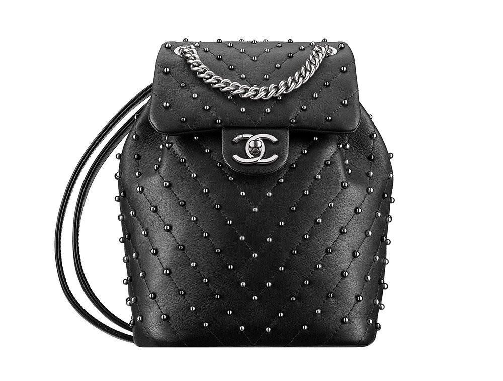 Chanel Studded Backpack, Luxury, Bags & Wallets on Carousell