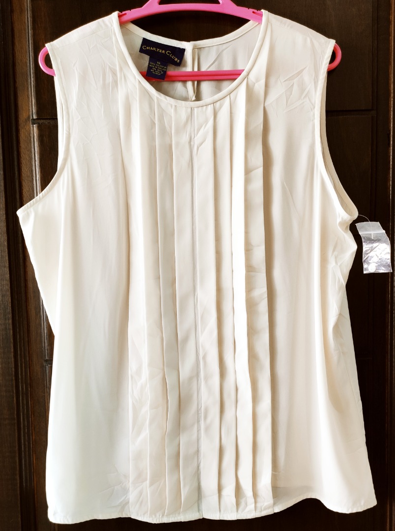 Charter club sleeveless blouse hot sale