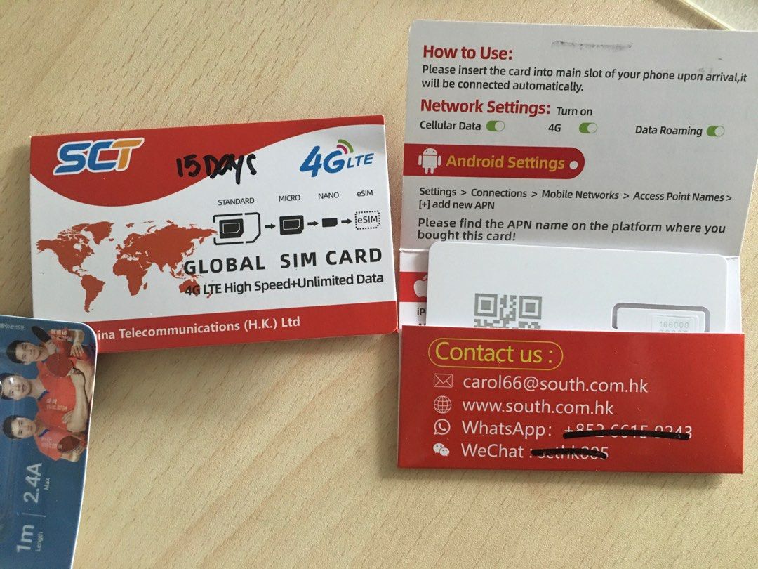 China/Macau/Taiwan SIM CARD, Mobile Phones & Gadgets, Mobile & Gadget