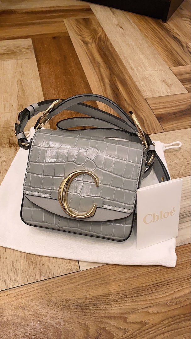 Chloe Mini C Bag in Stormy Grey Luxury Bags Wallets on Carousell