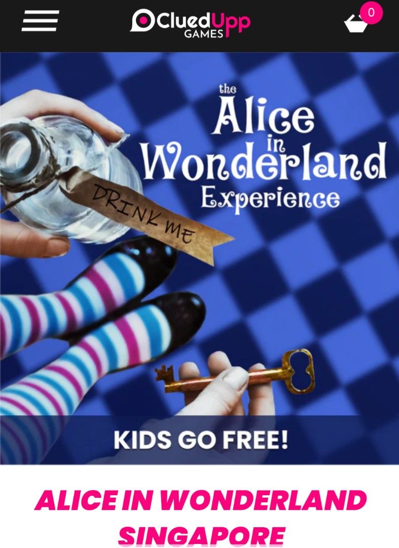Cluedupp Games Alice in Wonderland, Tickets & Vouchers, Event Tickets on  Carousell