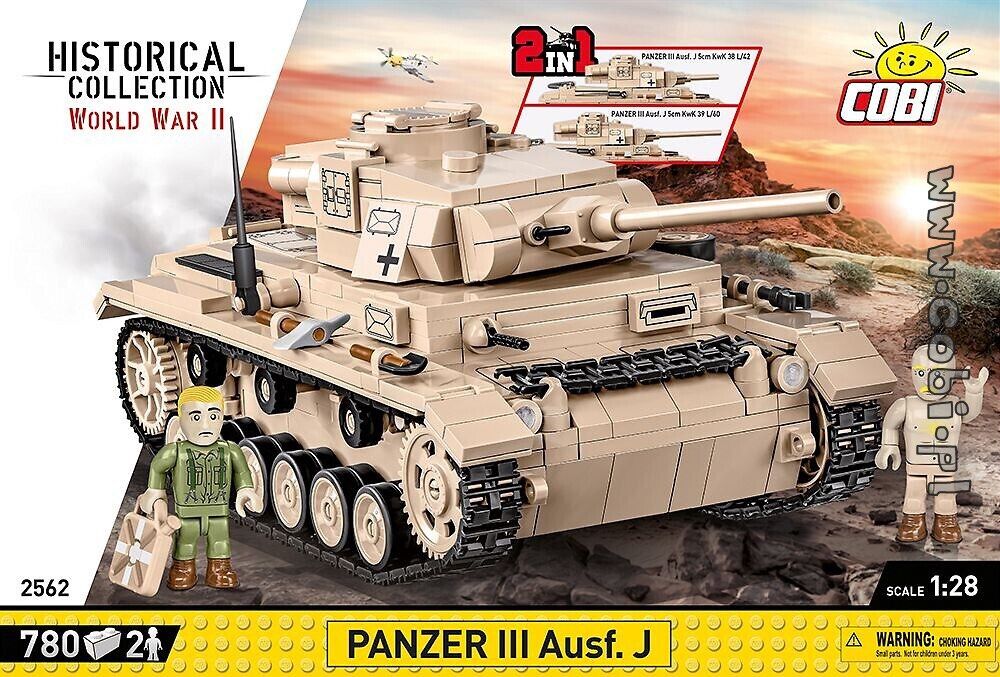 COBI WW2 GERMAN PANZER III J TANK 2562 LEGO compatible Hobbies