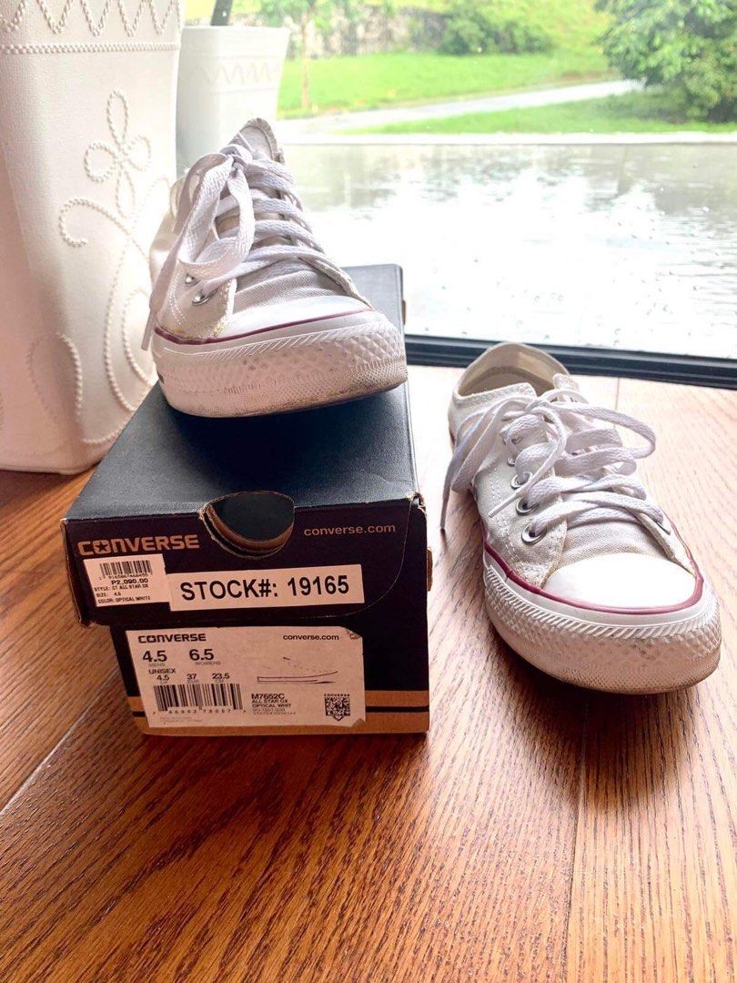 White converse in box cheap