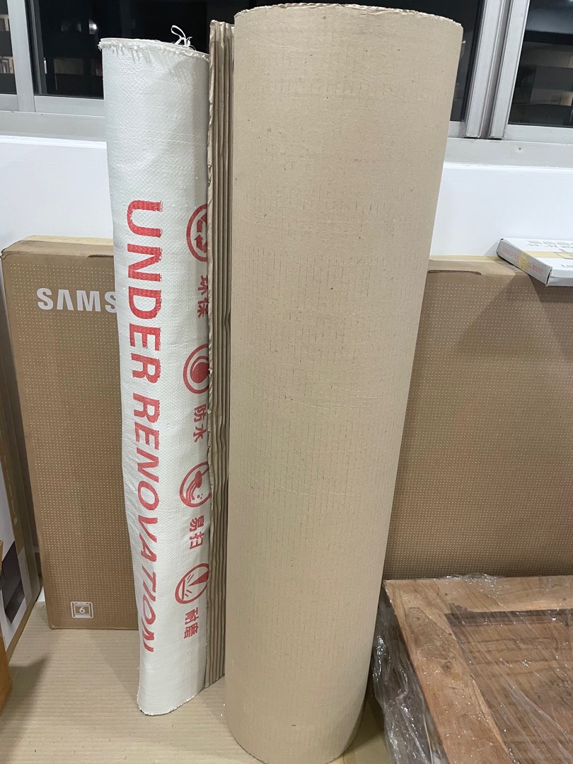 Corrugated cardboard floor protection and renovation foam protection