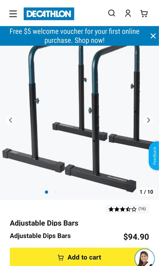 Decathlon Adjustable Dip Bars