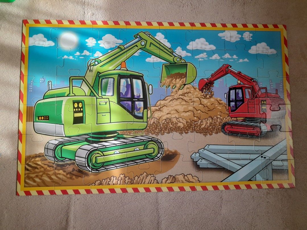 Diggers Floor Puzzle, Hobbies & Toys, Toys & Games on Carousell
