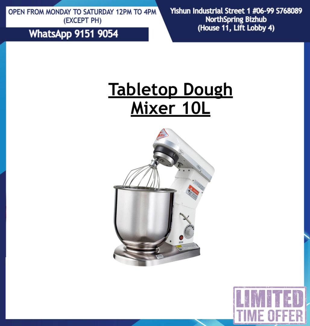Dough Mixer 10L Tabletop CodeEN2964, TV & Home Appliances, Kitchen