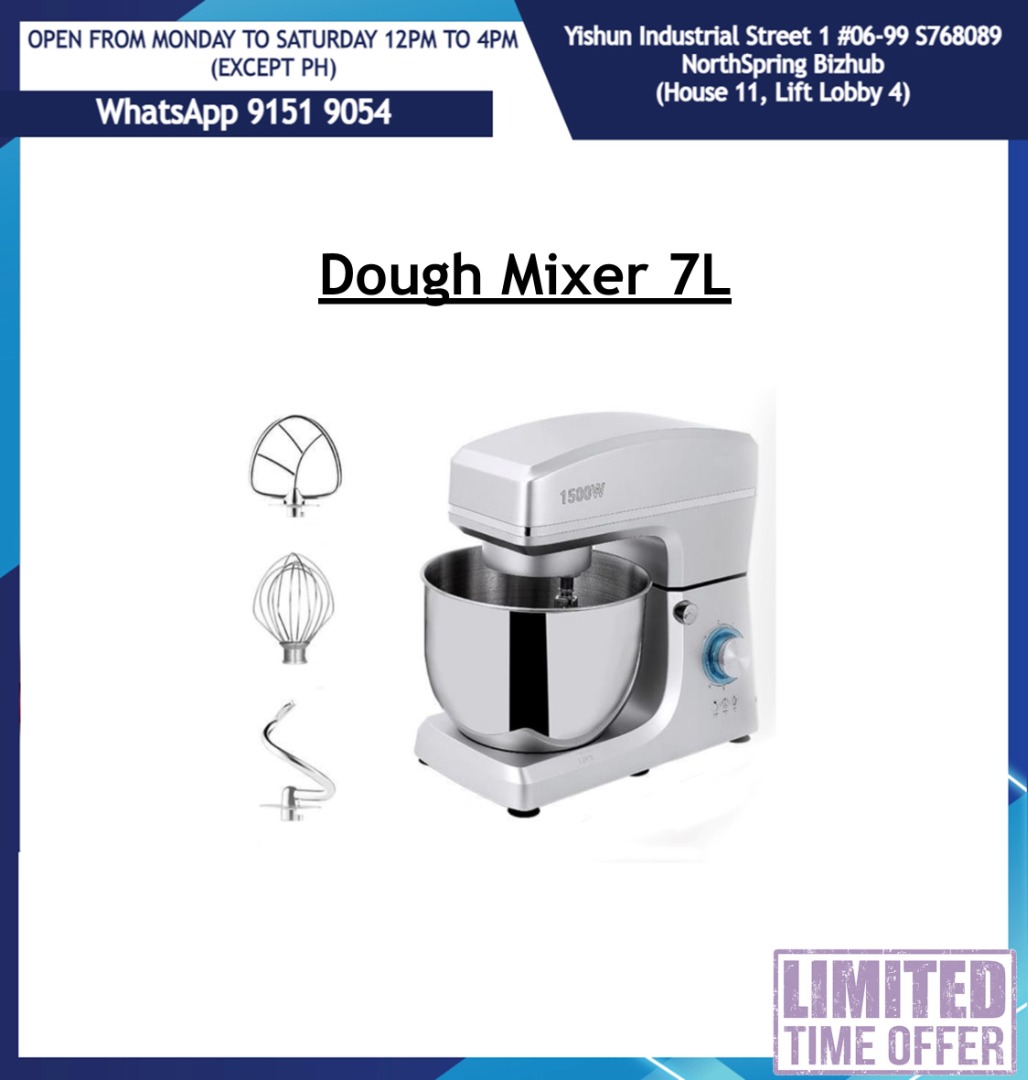 Dough Mixer 7L CodeFZ4816, TV & Home Appliances, Kitchen Appliances