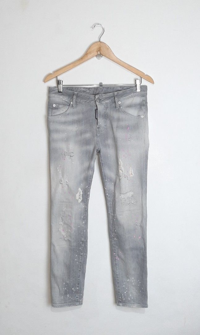 DSQUARED2 Paint Splatter Slim Jeans 4Y