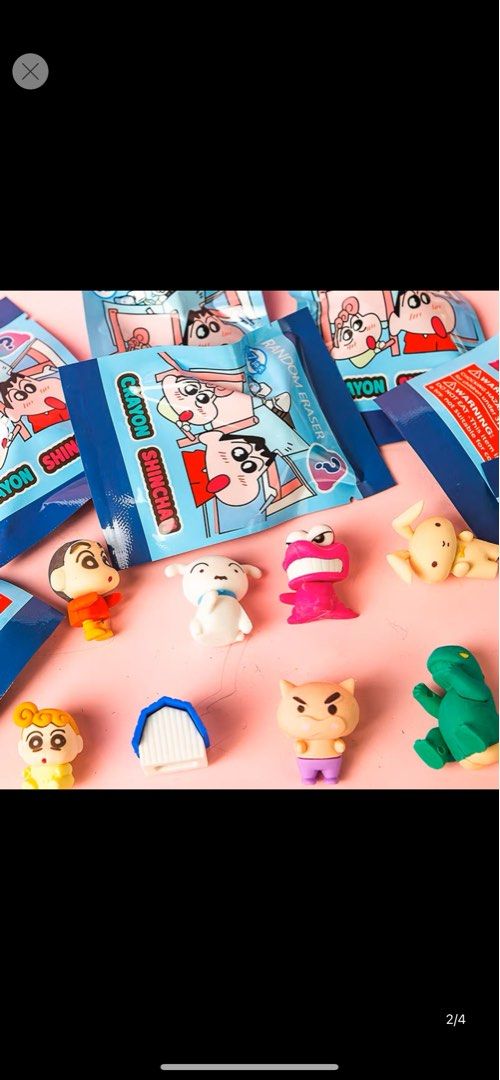 Eraser Sanrio & crayon shin Chan blind pack (kitty/Melody/Pom/cinnamon ...